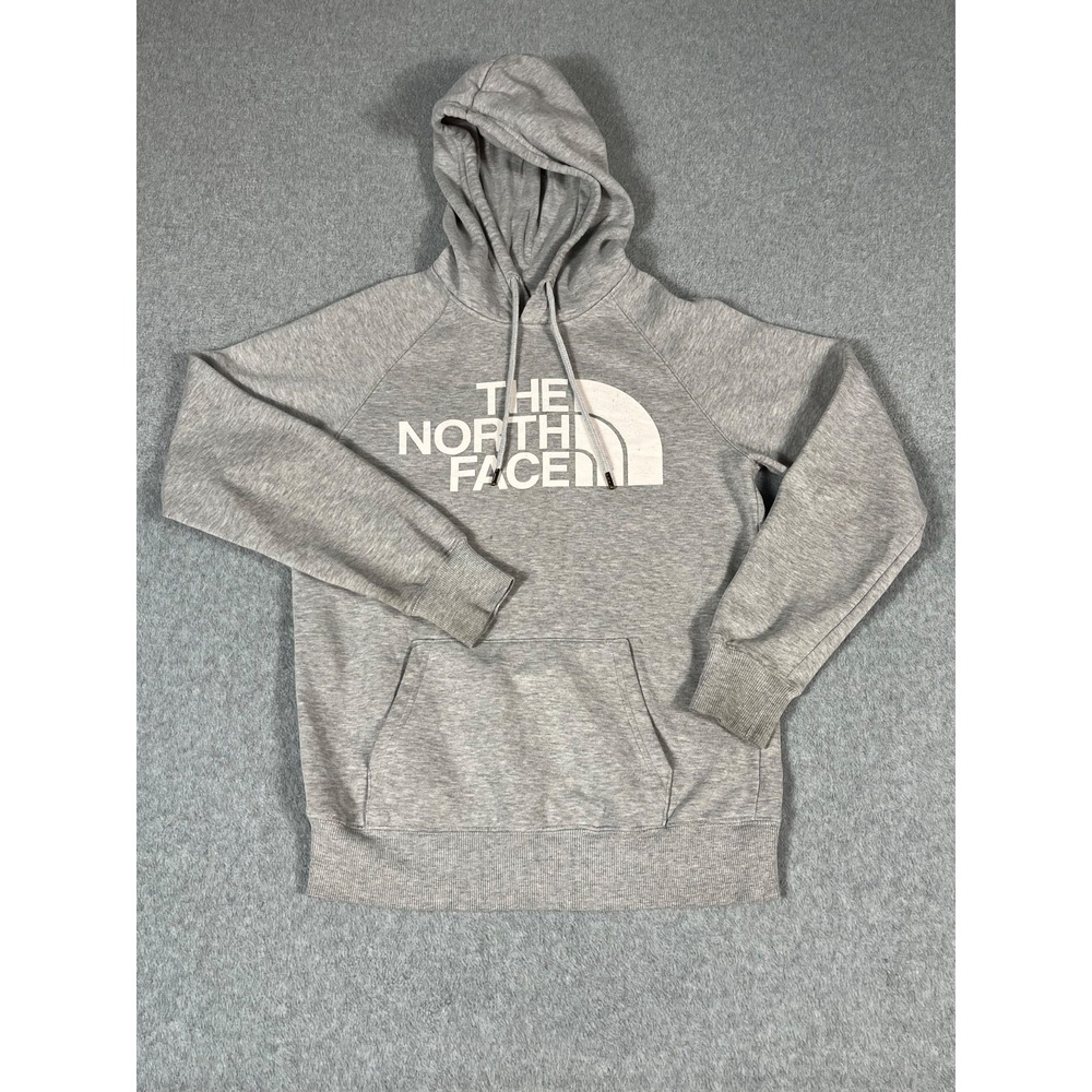 The North Face Half Dome Hoodie Women's XS Gray Pullover Logo Drawstrings